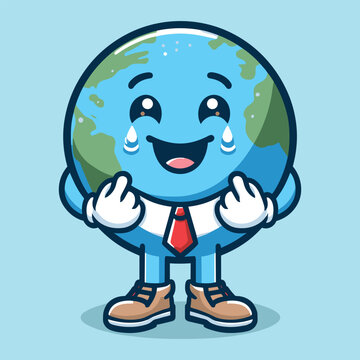 Free vector cute world water day cartoon flat isolated