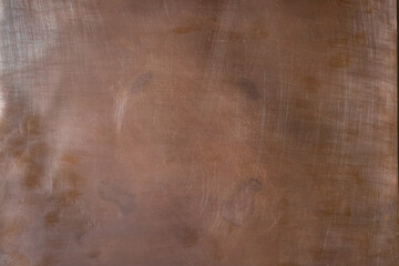Copper surface. Copper plate. Scratch texture. Design background.