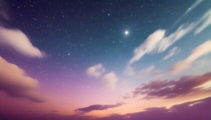 deep midnight gradient dreamy moonlight sky with fluffy clouds and glowing stars phone hd wallpaper ai generated