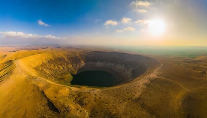 Fototapeta na wymiar aerial view of the big crater hamakhtesh hagadol israel