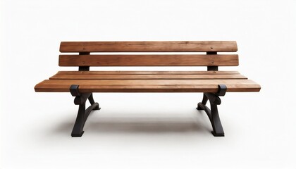 wooden park bench isolated on a background generative ai