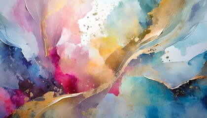 ink paint abstract closeup of the painting colorful abstract painting background highly textured...