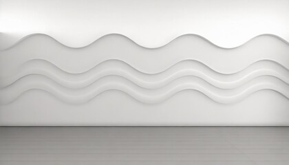 wave shaped decorative wall ai generation