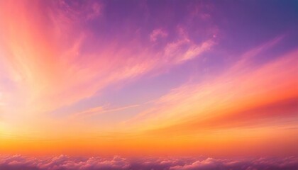 aesthetic cosmic dusk warm color gradient abstract cloudscape - obrazy, fototapety, plakaty