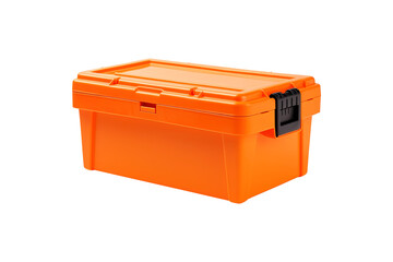 orange plastic box isolated on transparent background Remove png, Clipping Path, pen tool