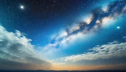 Fototapeta na wymiar galactic sky with stars and clouds