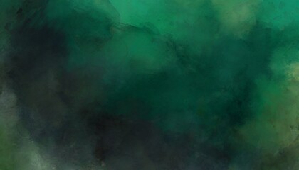 Fototapeta na wymiar black emerald jade green abstract pattern watercolor background stain splash rough daub grain grunge dark shades water liquid fluid design template