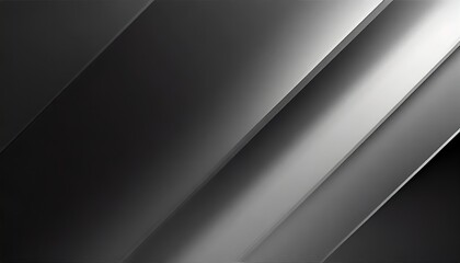 black white silver gray abstract background for design geometric shape lines stripes 3d effect gradient light glow metallic web banner wide panoramic