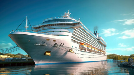 Fototapeta premium cruise ship in the port