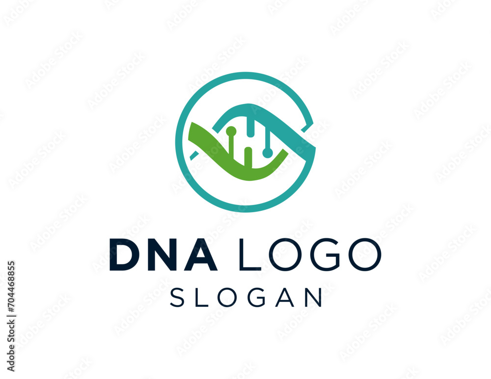 Poster the logo design is about dna and was created using the corel draw 2018 application with a white back
