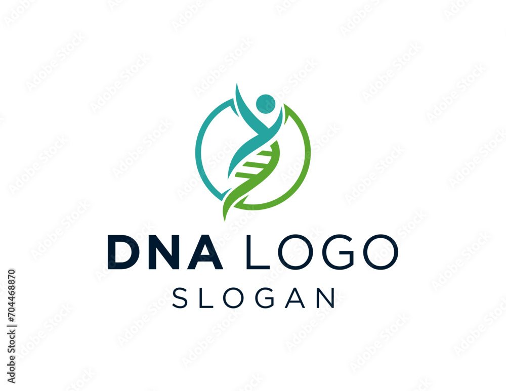 Poster the logo design is about dna and was created using the corel draw 2018 application with a white back