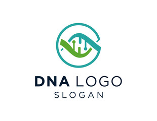 The logo design is about DNA and was created using the Corel Draw 2018 application with a white background.