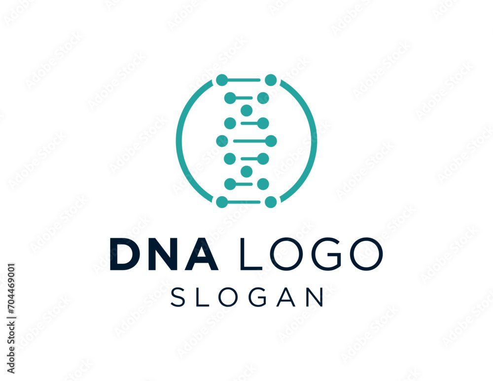 Poster the logo design is about dna and was created using the corel draw 2018 application with a white back