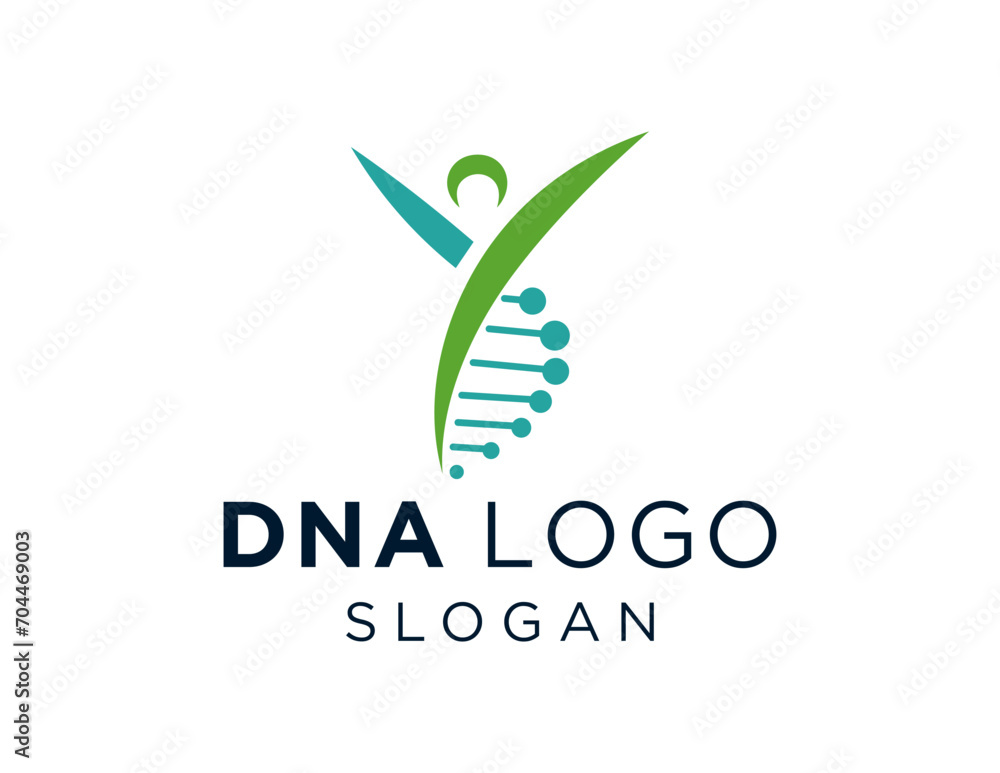 Poster the logo design is about dna and was created using the corel draw 2018 application with a white back