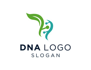 The logo design is about DNA and was created using the Corel Draw 2018 application with a white background.