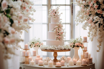 wedding table setting, cake 