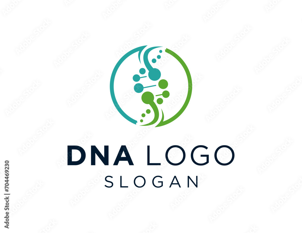 Poster the logo design is about dna and was created using the corel draw 2018 application with a white back