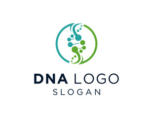 The logo design is about DNA and was created using the Corel Draw 2018 application with a white background.