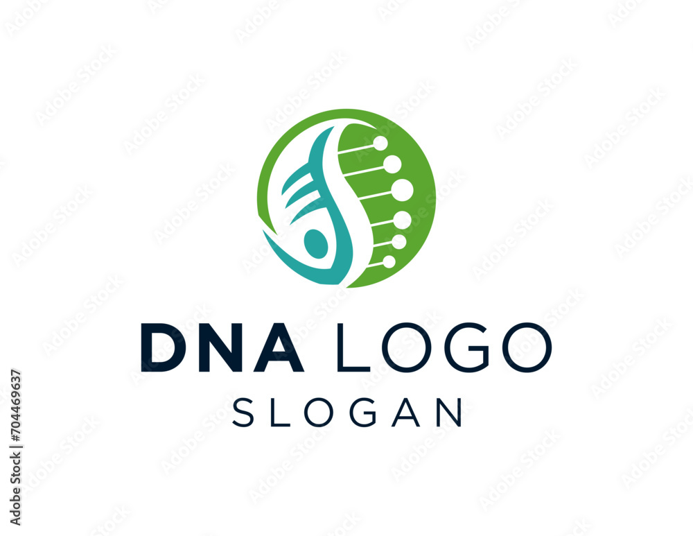 Poster the logo design is about dna and was created using the corel draw 2018 application with a white back