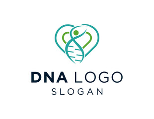 The logo design is about DNA and was created using the Corel Draw 2018 application with a white background.