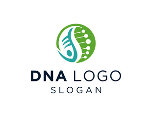 The logo design is about DNA and was created using the Corel Draw 2018 application with a white background.