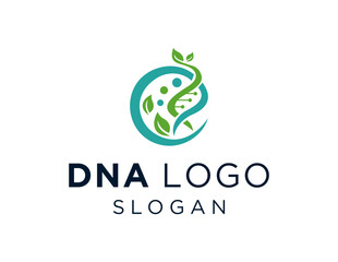 The logo design is about DNA and was created using the Corel Draw 2018 application with a white background.