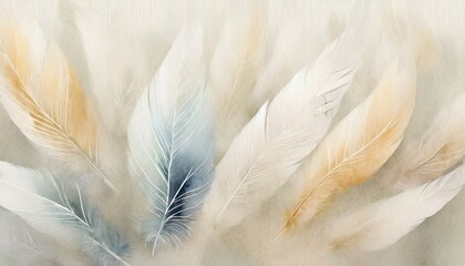 watercolor with feathers the background for the wall is watercolor feathers delicate background photo wallpapers for the room