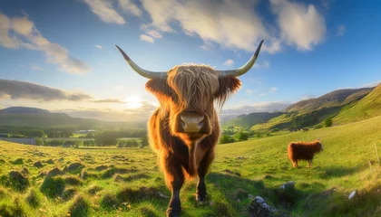 Cercles muraux Highlander écossais scottish highland cow