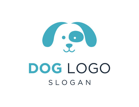 The logo design is about Dog and was created using the Corel Draw 2018 application with a white background.