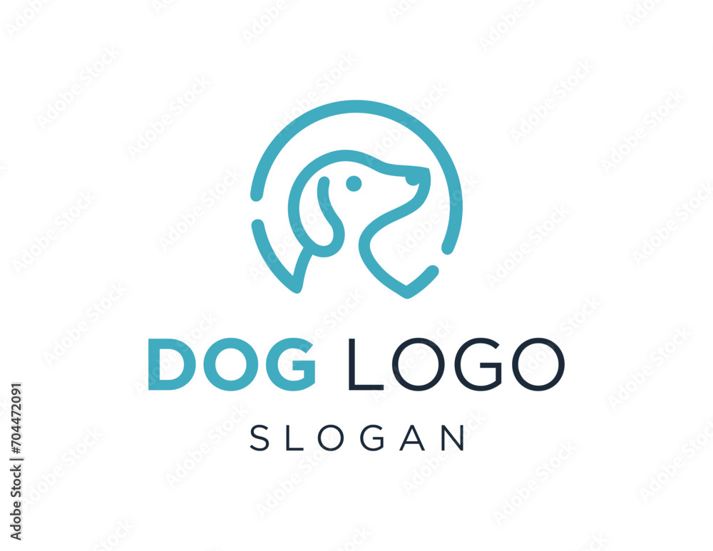 Poster the logo design is about dog and was created using the corel draw 2018 application with a white back