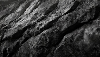 black white rock texture rough mountain surface close up dark volumetric stone background with space for design crumbled weathered