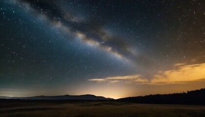 Fototapeta na wymiar starry night landscape