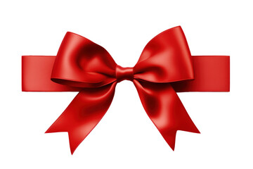 Silk red ribbon with bow isolated. Gift boxes.