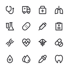 set of medical icons