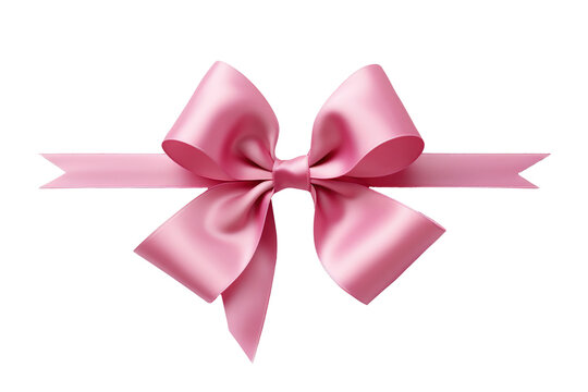 recommend clip art: Pink silky ribbon with bow isolated.