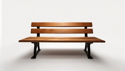 wooden park bench isolated on a background generative ai