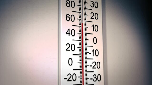 Thermometer with level at 55 degrees
