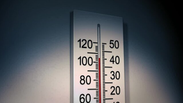 Thermometer with level at 105 degrees
