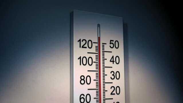 Thermometer with level at 125 degrees