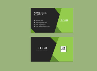 Creative Modern Business Card design Green color