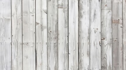 White Painted Vertical Wooden Planks with Rustic Texture for Background