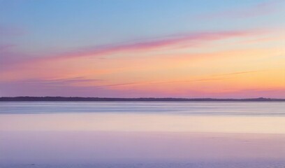 Fototapeta na wymiar sunset over the sea pastel colours 