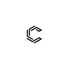 hexagon letter c.