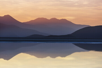 Lake on sunrise