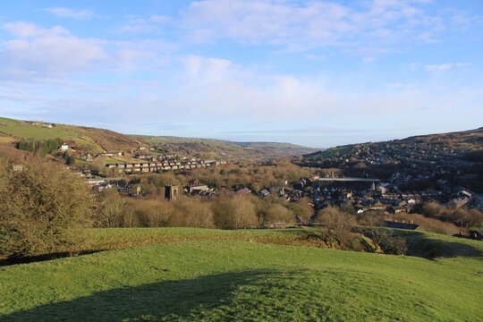 Marsden, West Yorkshire, from the west.