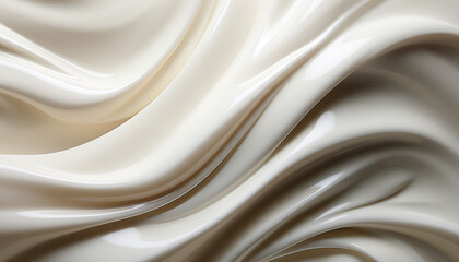 macro smear of cream on a white background. 