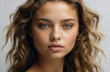 Naklejka premium Portrait Girl in the Golden Hour