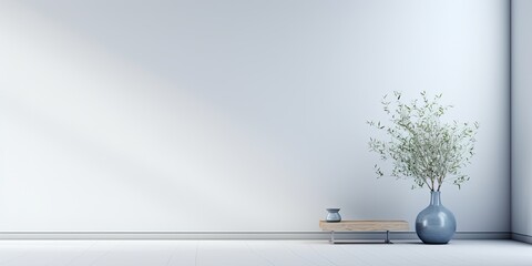 Minimalistic studio with an abstract design and clean surfaces.