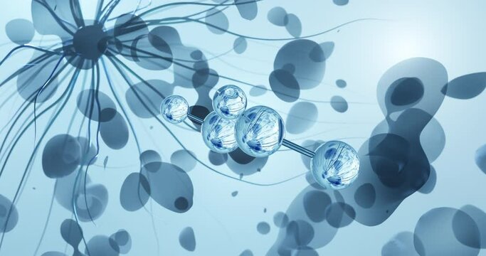 Formic acid rotating molecular 3d structure ball-and-stick model, looped video carboxylic acid