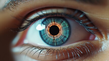Fototapeta premium Intense Blue Iris Macro with High Contrast and Sharp Detail